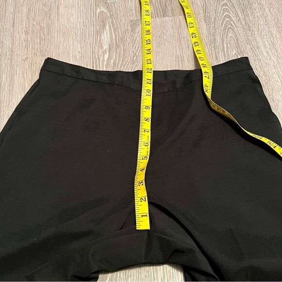 90s High Rise Pant 
Black ECI Pockets Straight Leg Dressy Beaded Lace Hem 10 - Picture 14 of 16